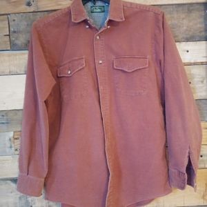 Men rust flannel shirt